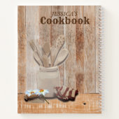 Land Rustisch Speciaal Koekboek Jar lepel Notitieboek (Achterkant)