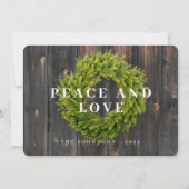 Land Rustisch Wreate Botanische Kerstmis Feestdagenkaart (Voorkant)