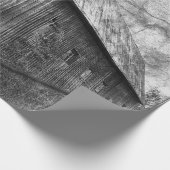 Land Rustisch zwart en  witte Barn Cadeaupapier (Hoek)