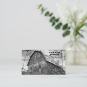 Land Rustisch zwart en  witte Barn Visitekaartje (Staand voorkant)