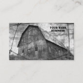Land Rustisch zwart en  witte Barn Visitekaartje (Voorkant)