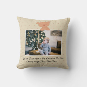 Land Rustische boerderij Cute Heart Teddy Bear Kussen