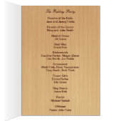 Land Rustische Paarse Mason Jars Program Kaart (Binnen (Rechts))