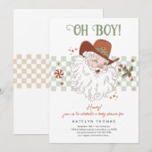 Land Santa Christmas Baby shower Kaart (Voorkant / Achterkant)