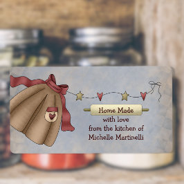 Land Schort Keukencadeaulabel Etiket