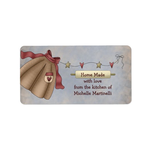 Land Schort Keukencadeaulabel Etiket (Voorkant)