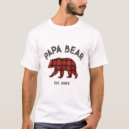 Land Schots geruit Papa Beer Vader Jaar Opgericht  T-shirt