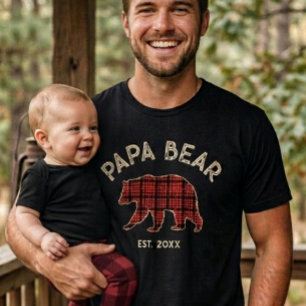 Land Schots geruit Papa Beer Vader Oprichtingsjaar T-shirt