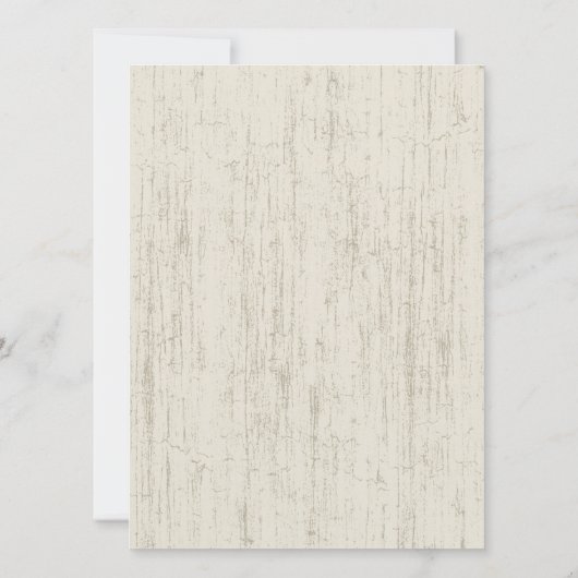 Land Schuur Hout Bruiloft Harten Kaart (Achterkant)