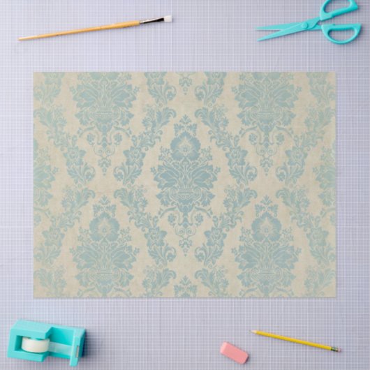 Land Shabby Chic Damask Tissuepapier (Craft)