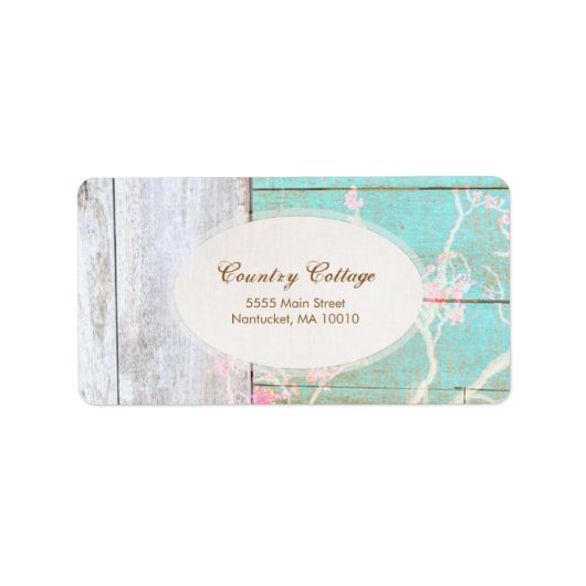 Land , Shabby, Rustic Wood Chic Boutique Etiket (Voorkant)