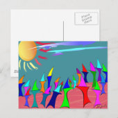 Land Sharks Family Reunion~~Whimsical Art Briefkaart (Voorkant / Achterkant)