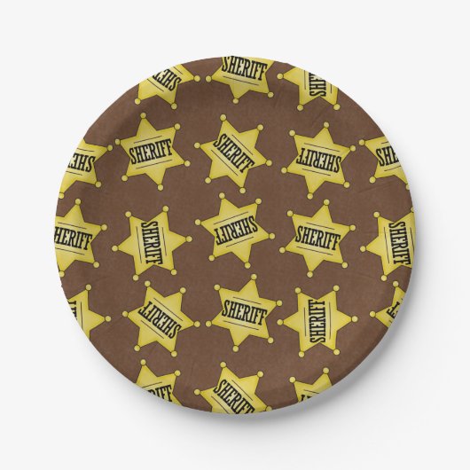 Land Sheriffs Badge Patroon Papierpapier bord (Voorkant)