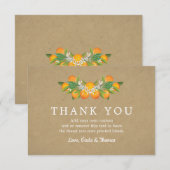 Land Sinaasappels Bedankt kaarten (Voorkant / Achterkant)