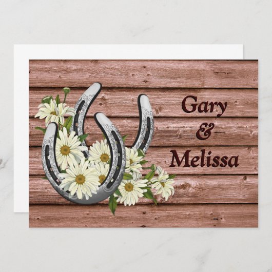 Land Sjabloon Westerne bruiloft Kaart (Voorkant / Achterkant)
