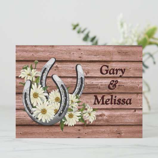 Land Sjabloon Westerne bruiloft Kaart (Staand voorkant)