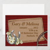 Land Sjabloon Westerne bruiloft Kaart (Voorkant / Achterkant)