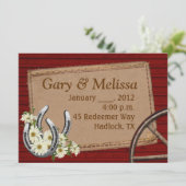 Land Sjabloon Westerne bruiloft Kaart (Staand voorkant)