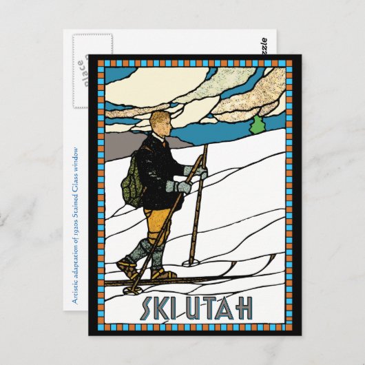 Land Ski Utah Briefkaart (Voorkant / Achterkant)