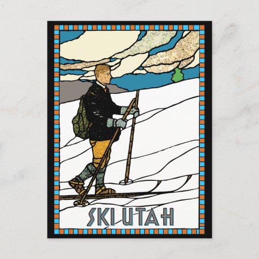  Land Ski Utah Briefkaart (Voorkant)