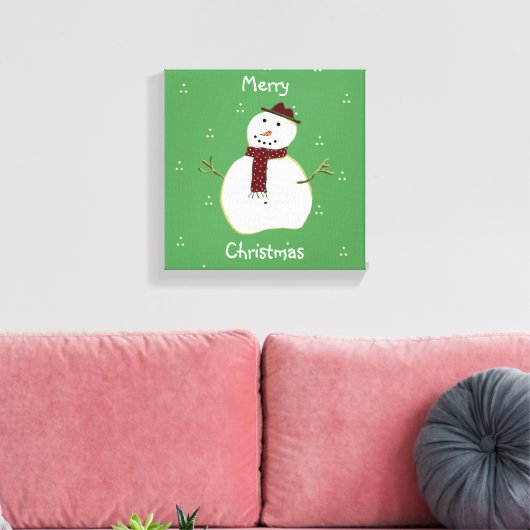 Land Sneeuwman Canvas Print (Insitu (Woonkamer))