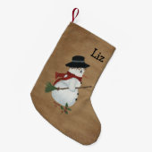 Land Sneeuwman Kerstkous Kleine Kerstsok (Voorkant (Hangend))