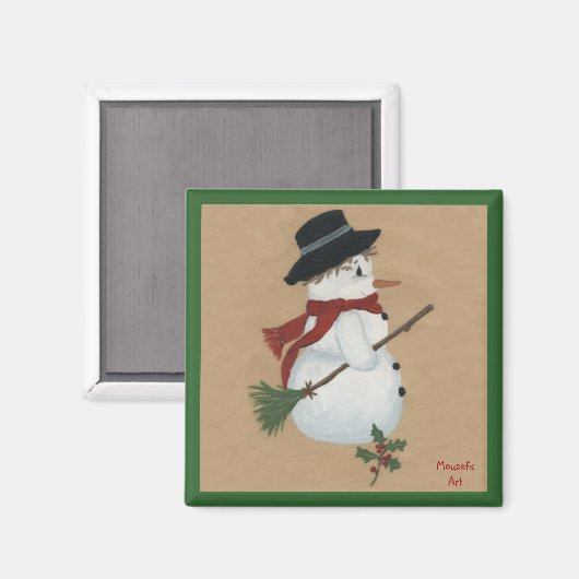 Land Sneeuwman Magneet (Voorkant / Achterkant)