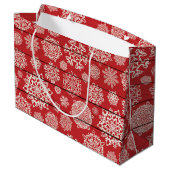 Land Snowflake faux grote cadeautas (Achterkant Gekanteld)