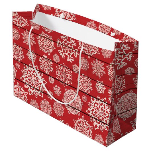 Land Snowflake faux grote cadeautas (Achterkant Gekanteld)
