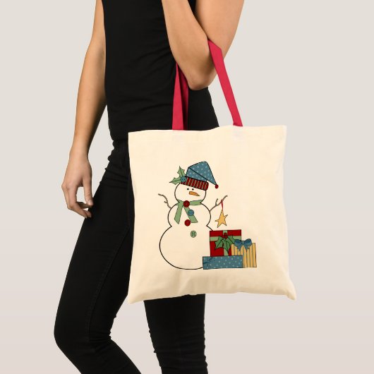 Land Snowman Holiday Canvas tas (Voorkant (product))