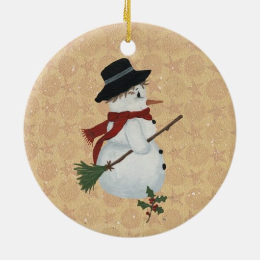 Land Snowman Ornament (Achterkant)