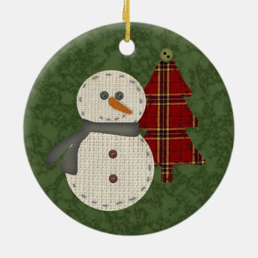 Land Snowman Ornament (Achterkant)