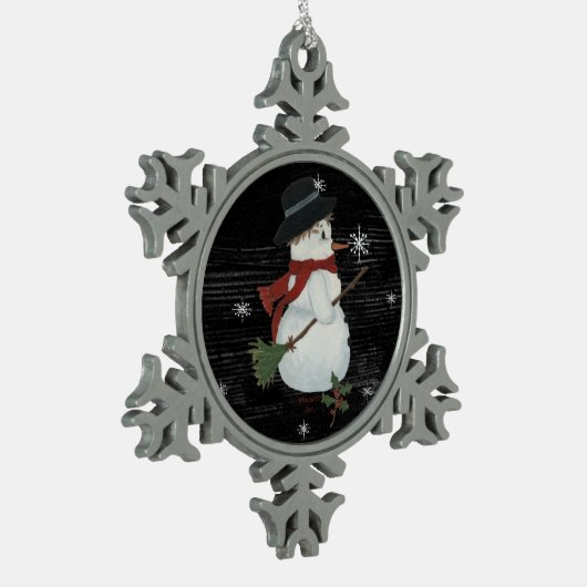 Land Snowman Snowflake Ornament (Links)