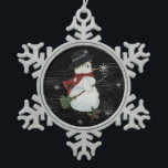 Land Snowman Snowflake Ornament<br><div class="desc">Dit Ornament van Snowman Snowflake van het land bevat een foto van mijn hand geschilderde sneeuwman. Maakt een geweldig cadeauidee voor feestdagen!</div>