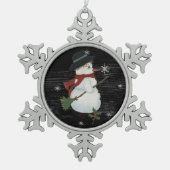 Land Snowman Snowflake Ornament (Voorkant)