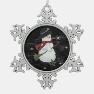 Land Snowman Snowflake Ornament