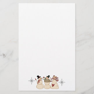 Land Snowman Stationery Briefpapier