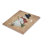 Land Snowman Tile Tegeltje (Zijkant)