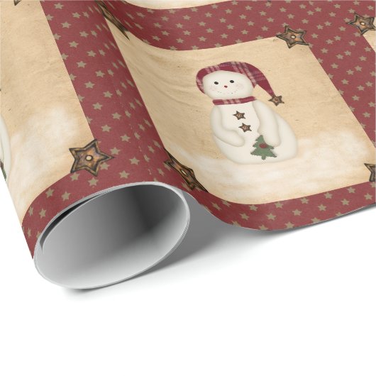 Land Snowman Wrapping Paper Cadeaupapier (Rol Hoek)