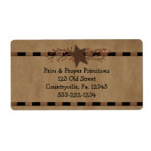 Land Star-etiket Etiket (Voorkant)