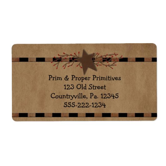 Land Star-etiket Etiket (Voorkant)