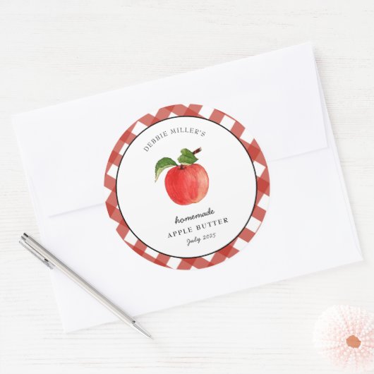 Land stijl Apple Boter Canning pot label (Envelop)