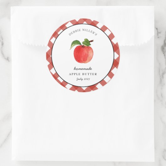 Land stijl Apple Boter Canning pot label (Tas)