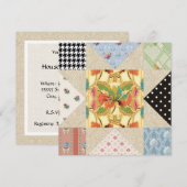  land Style Quilt Housewarming Party Kaart (Voorkant / Achterkant)
