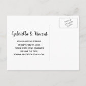 Land Sunflower and Lace Wedding Save the Date Aankondigingskaart (Achterkant)