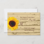 Land Sunflower Barn Rustic Wedding RSVP-kaarten RSVP Kaartje (Voorkant)
