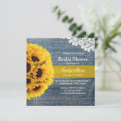 Land Sunflower Blue Jeans Vrijgezellenfeest Kaart (Staand voorkant)