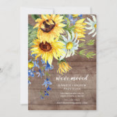 Land Sunflower Bouquet Moving Announge Kaart (Voorkant)