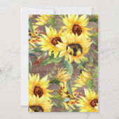 Land Sunflower Bouquet Moving Announge Kaart (Achterkant)