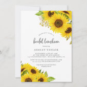 Land Sunflower Bridal Luncheon Kaart (Voorkant)